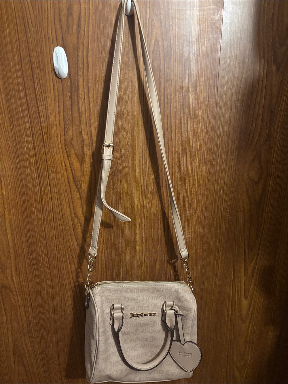 Juicy Couture Cream Signature Crossbody Satchel
